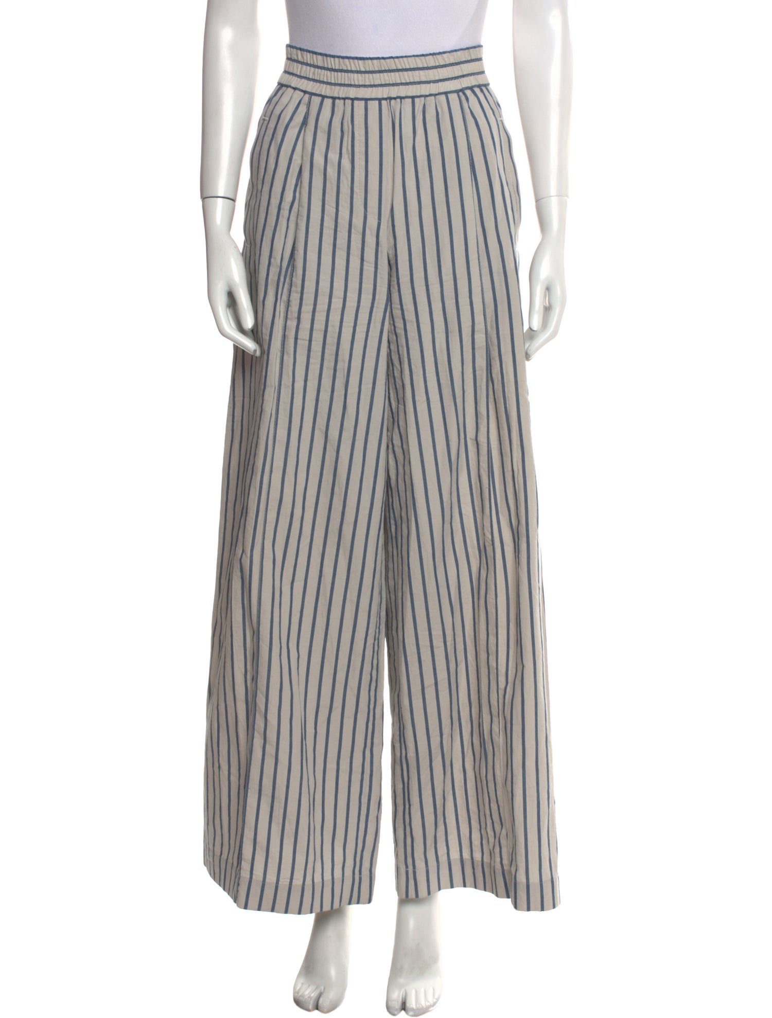 Brunello Cucinelli Striped Wide Leg Pants