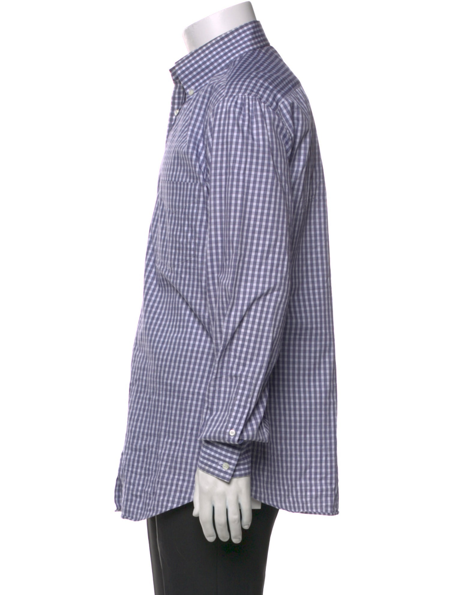 Brunello Cucinelli Plaid Print Long Sleeve Dress Shirt