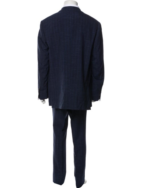 Brunello Cucinelli Virgin Wool Plaid Print Two-Piece Suit