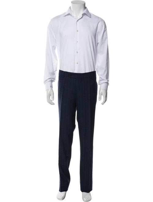 Brunello Cucinelli Virgin Wool Plaid Print Two-Piece Suit