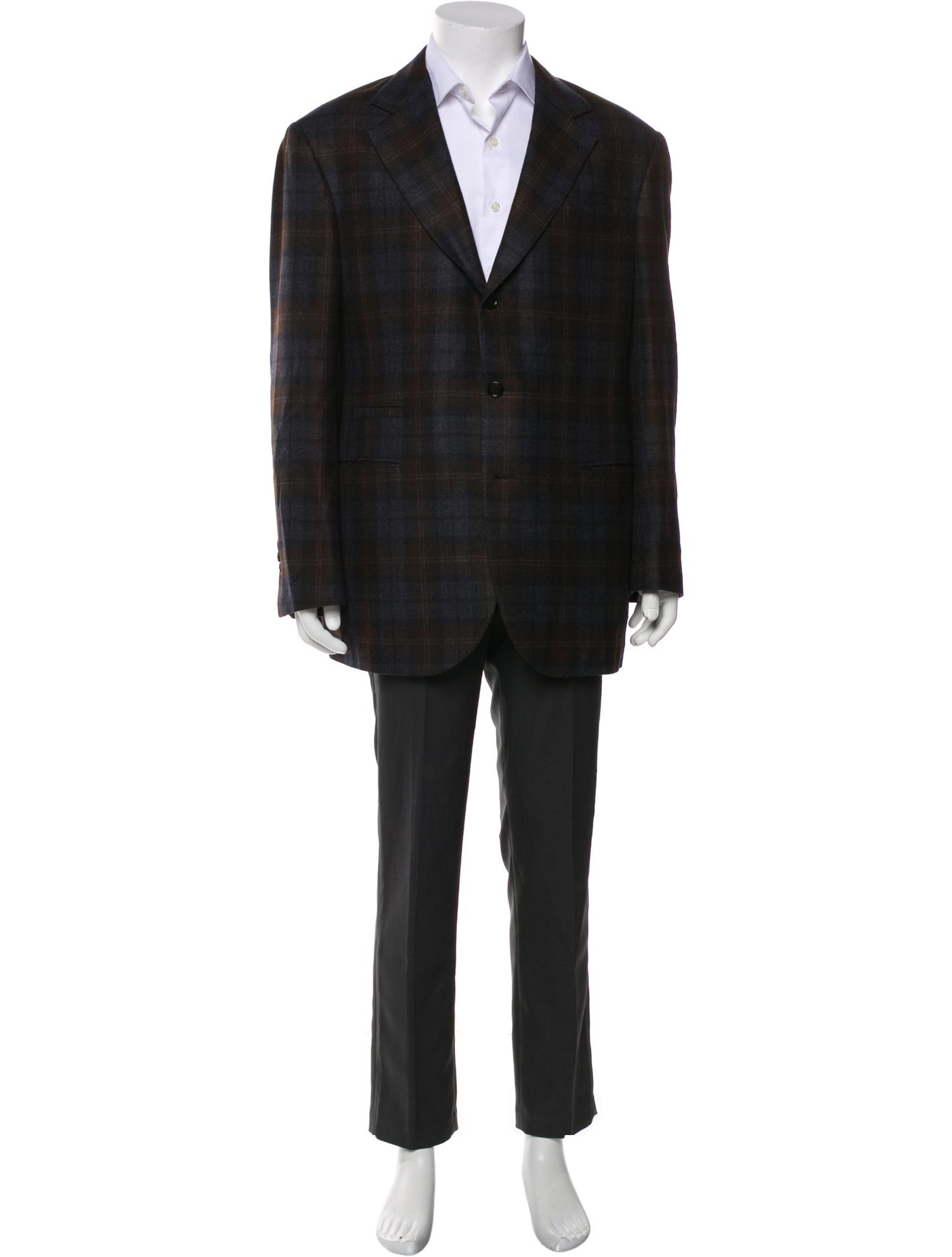 Brunello Cucinelli Wool Plaid Print Sport Coat