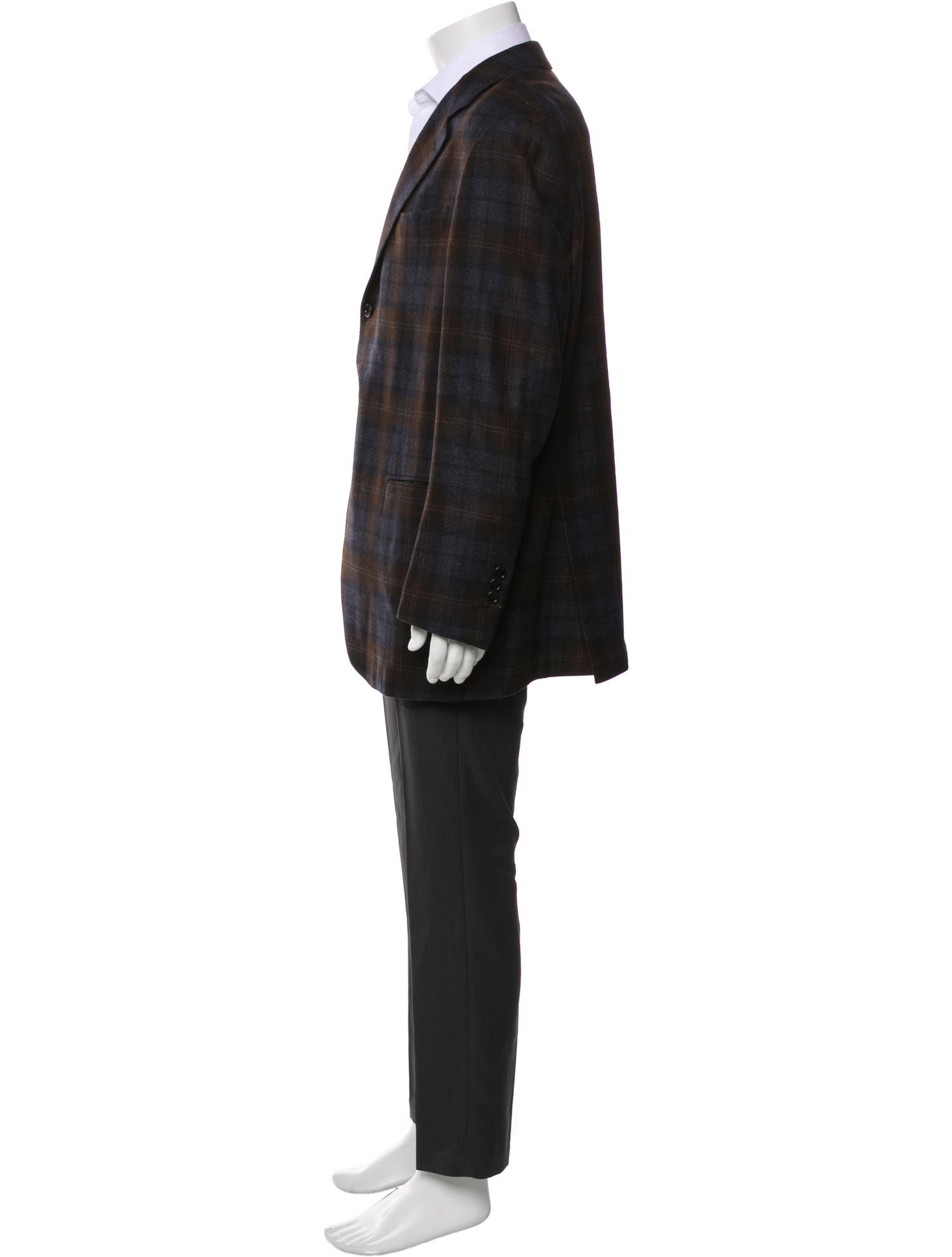 Brunello Cucinelli Wool Plaid Print Sport Coat