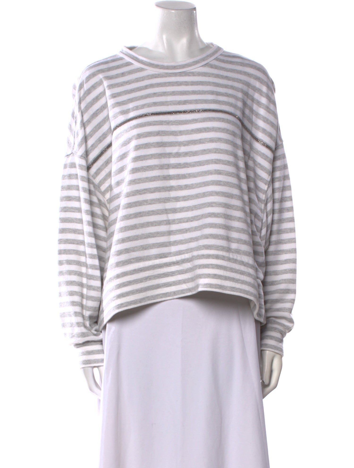 Brunello Cucinelli Striped Crew Neck T-Shirt
