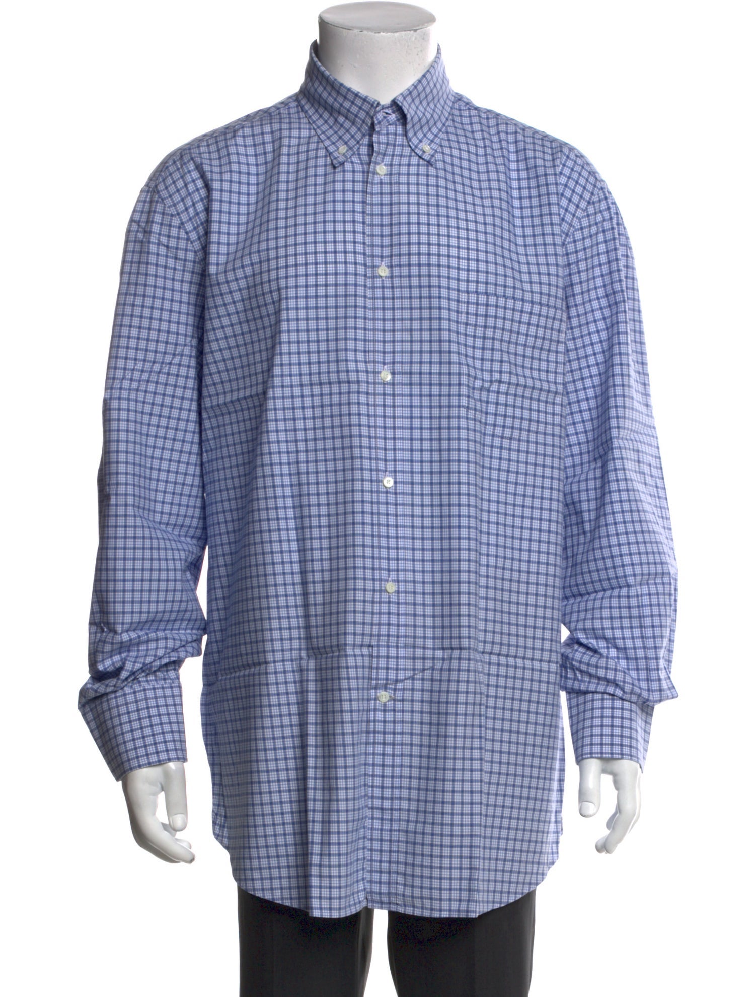Brunello Cucinelli Plaid Print Long Sleeve Dress Shirt