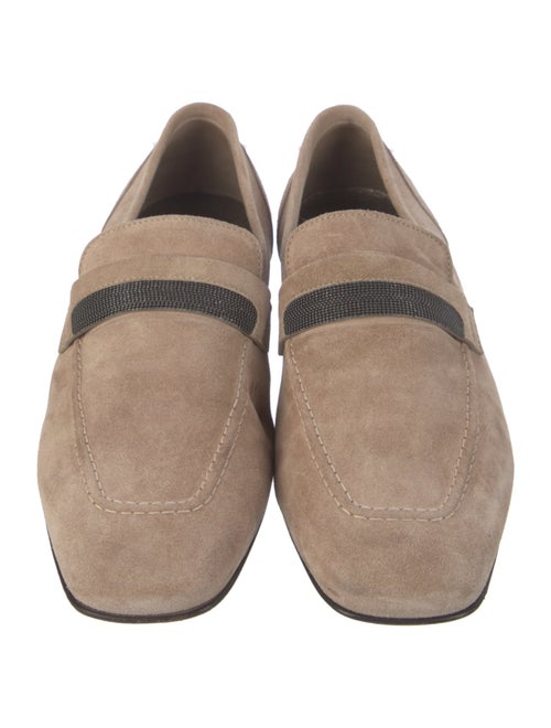 Brunello Cucinelli Monili Suede Loafers