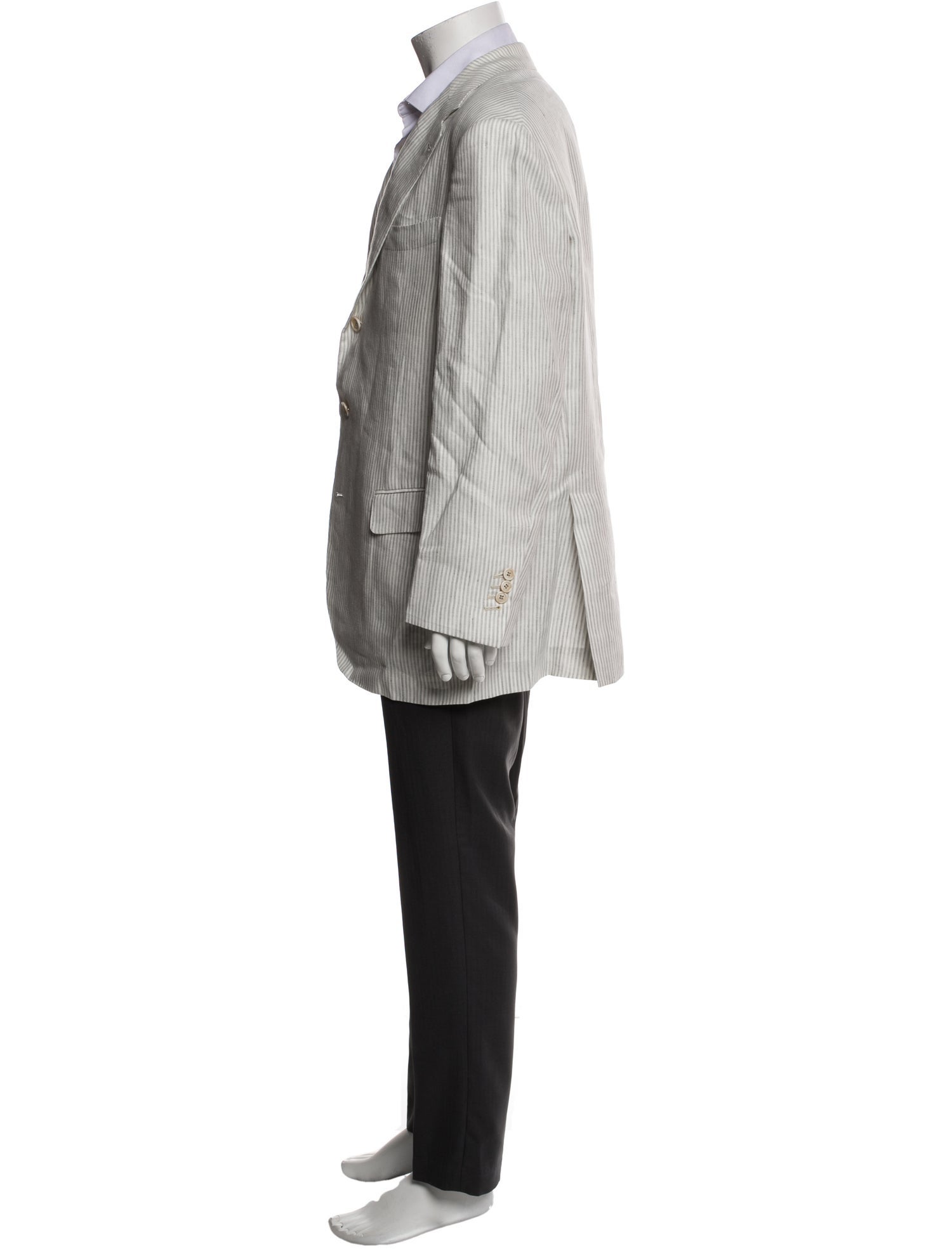 Brunello Cucinelli Linen Striped Sport Coat