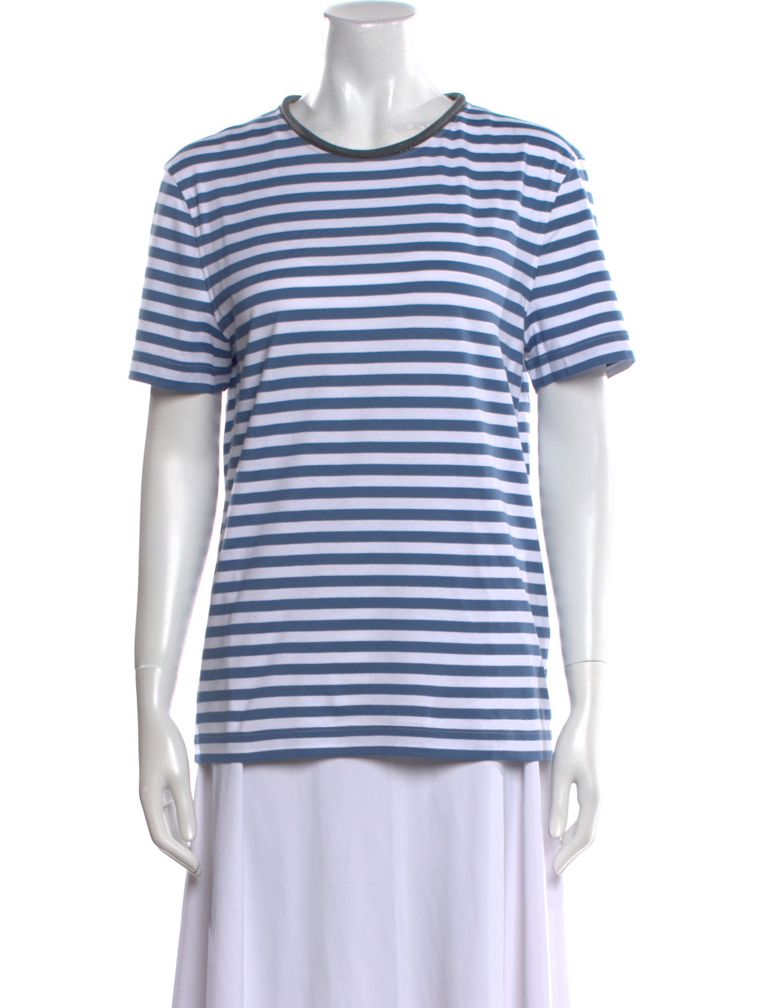 Brunello Cucinelli Striped Crew Neck T-Shirt w/ Tags
