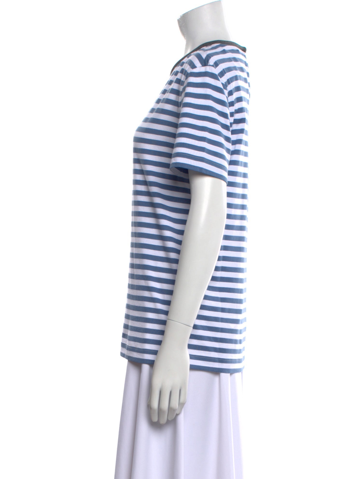 Brunello Cucinelli Striped Crew Neck T-Shirt w/ Tags