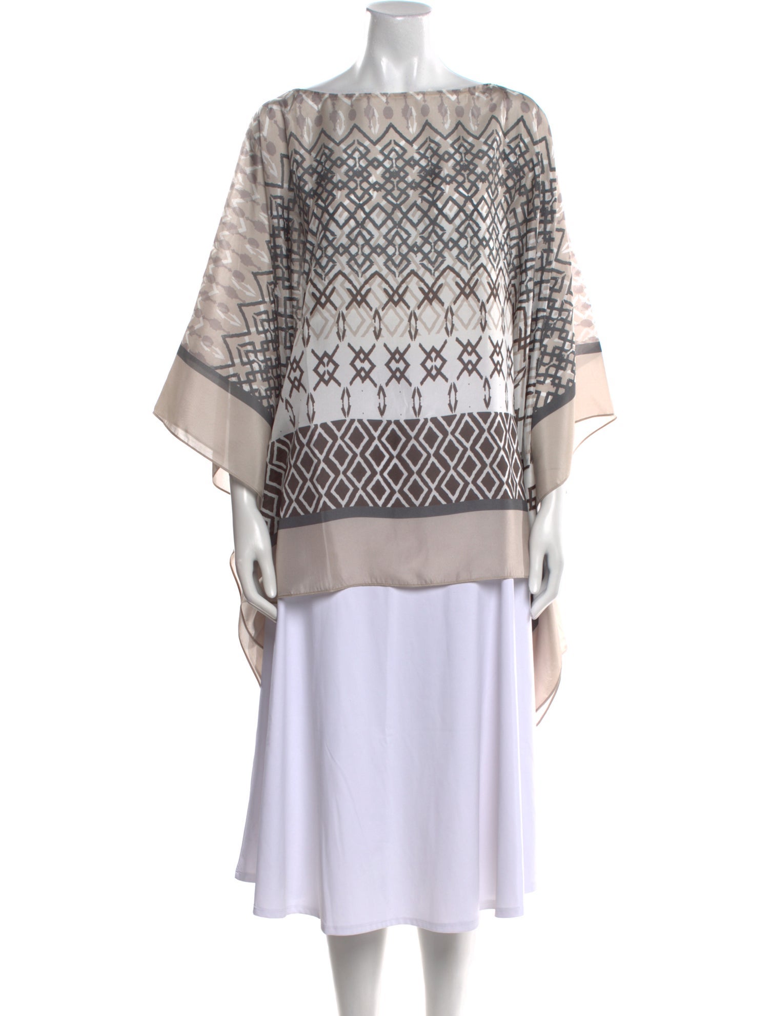 Brunello Cucinelli Silk Printed Tunic w/ Tags