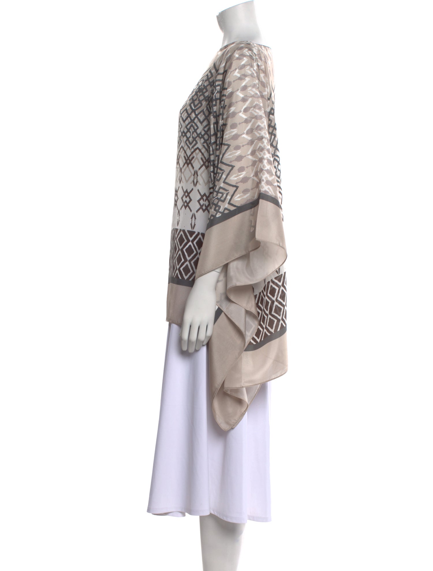 Brunello Cucinelli Silk Printed Tunic w/ Tags