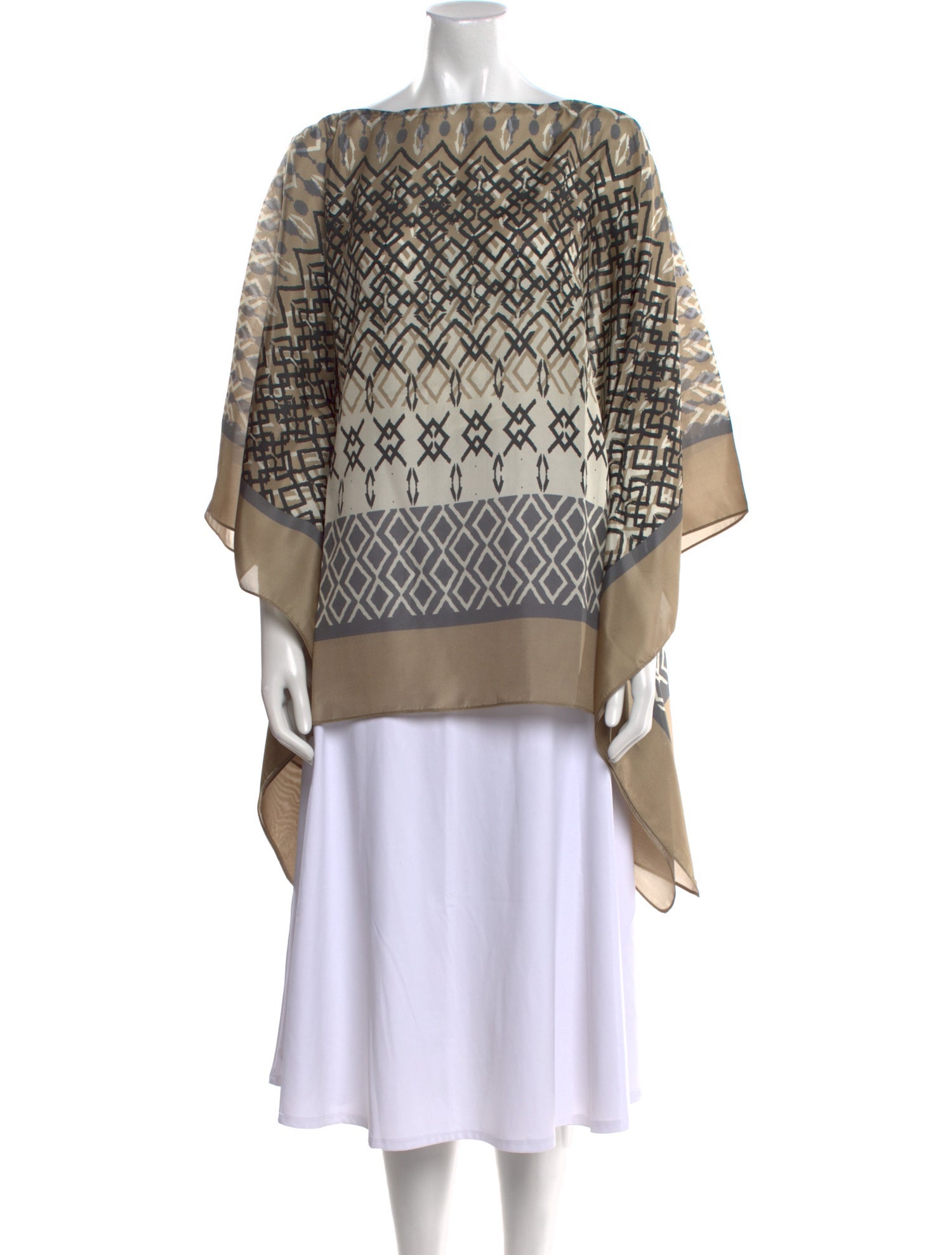 Brunello Cucinelli Silk Printed Tunic w/ Tags