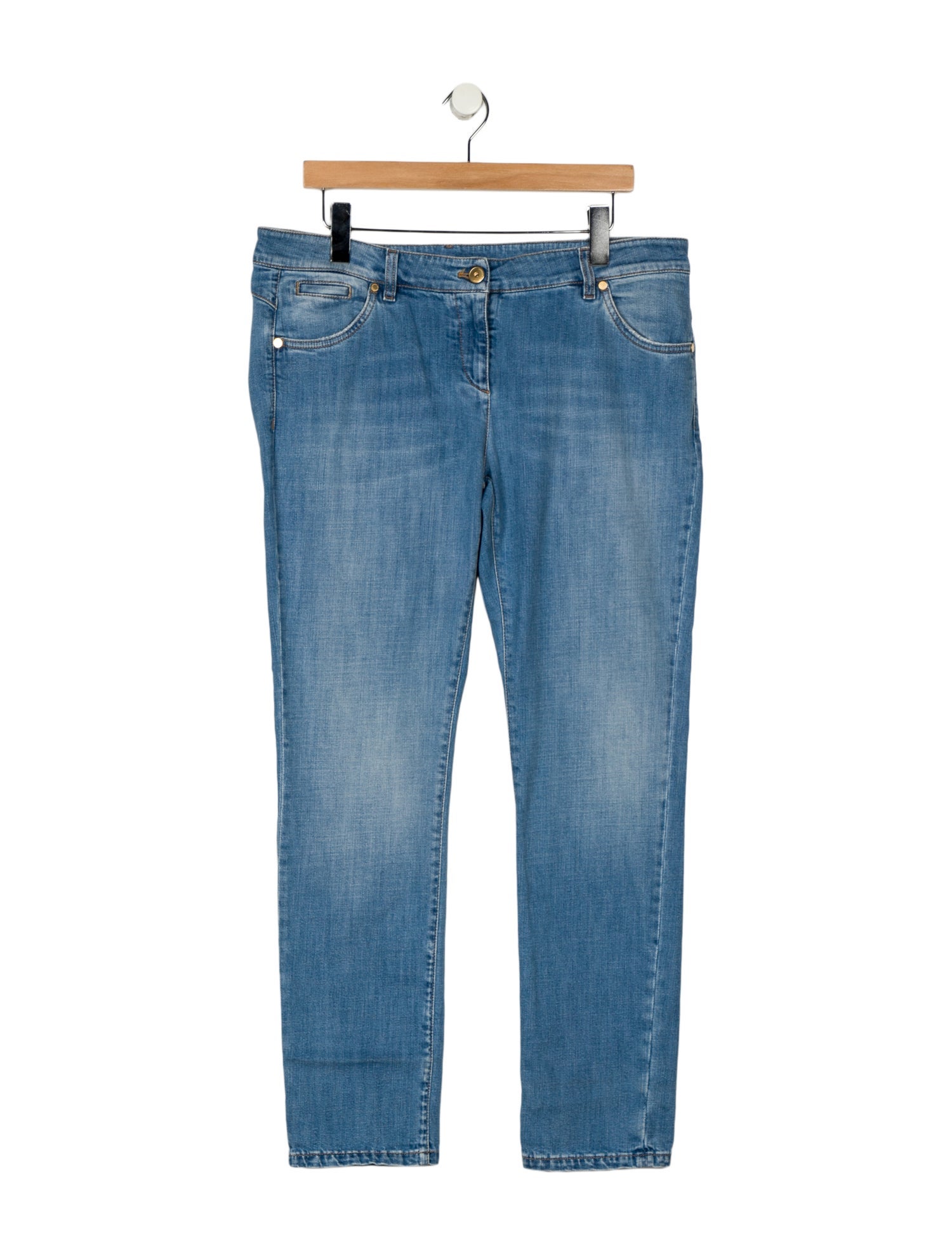 Brunello Cucinelli Mid-Rise Straight Leg Jeans