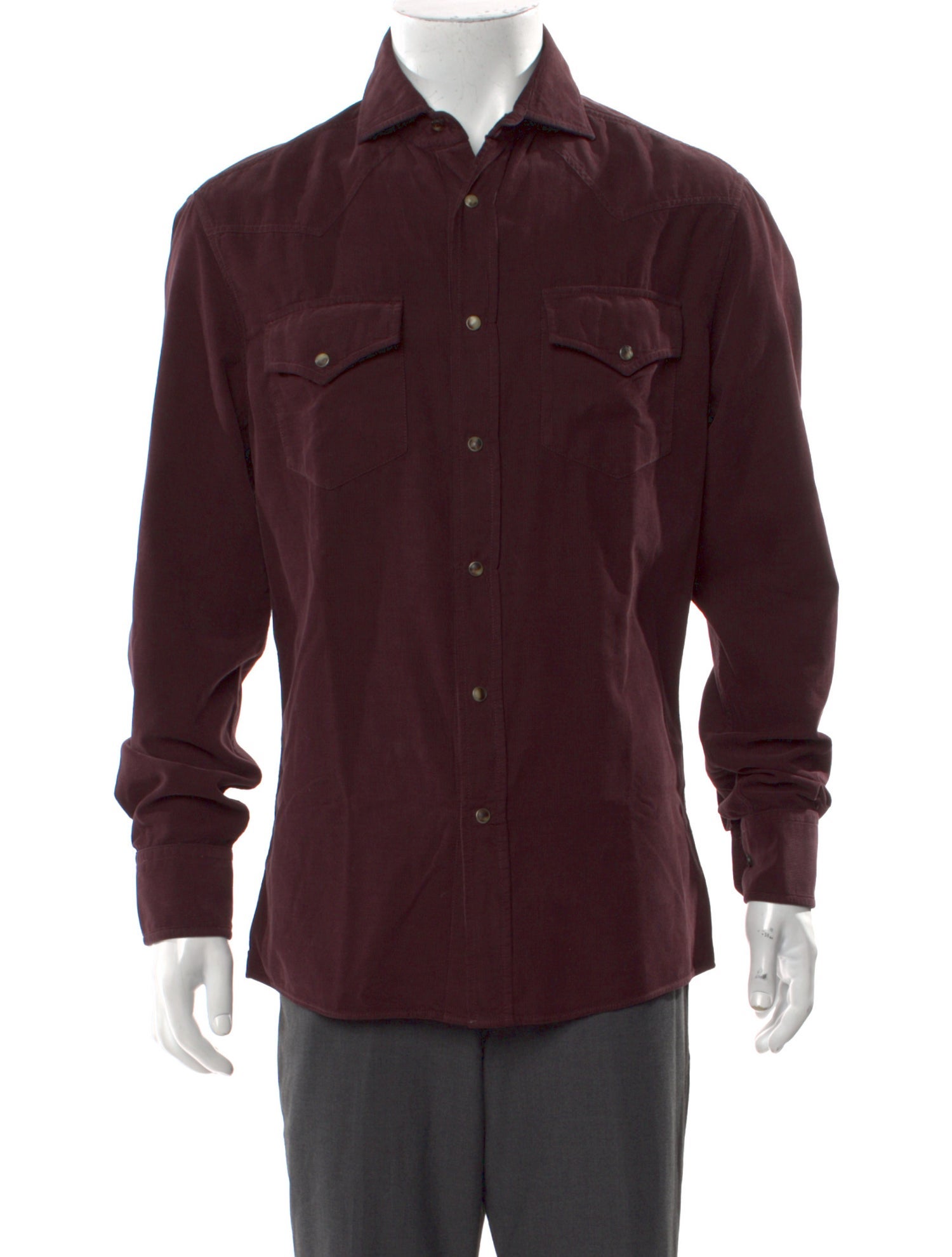 Brunello Cucinelli Long Sleeve Western Shirt