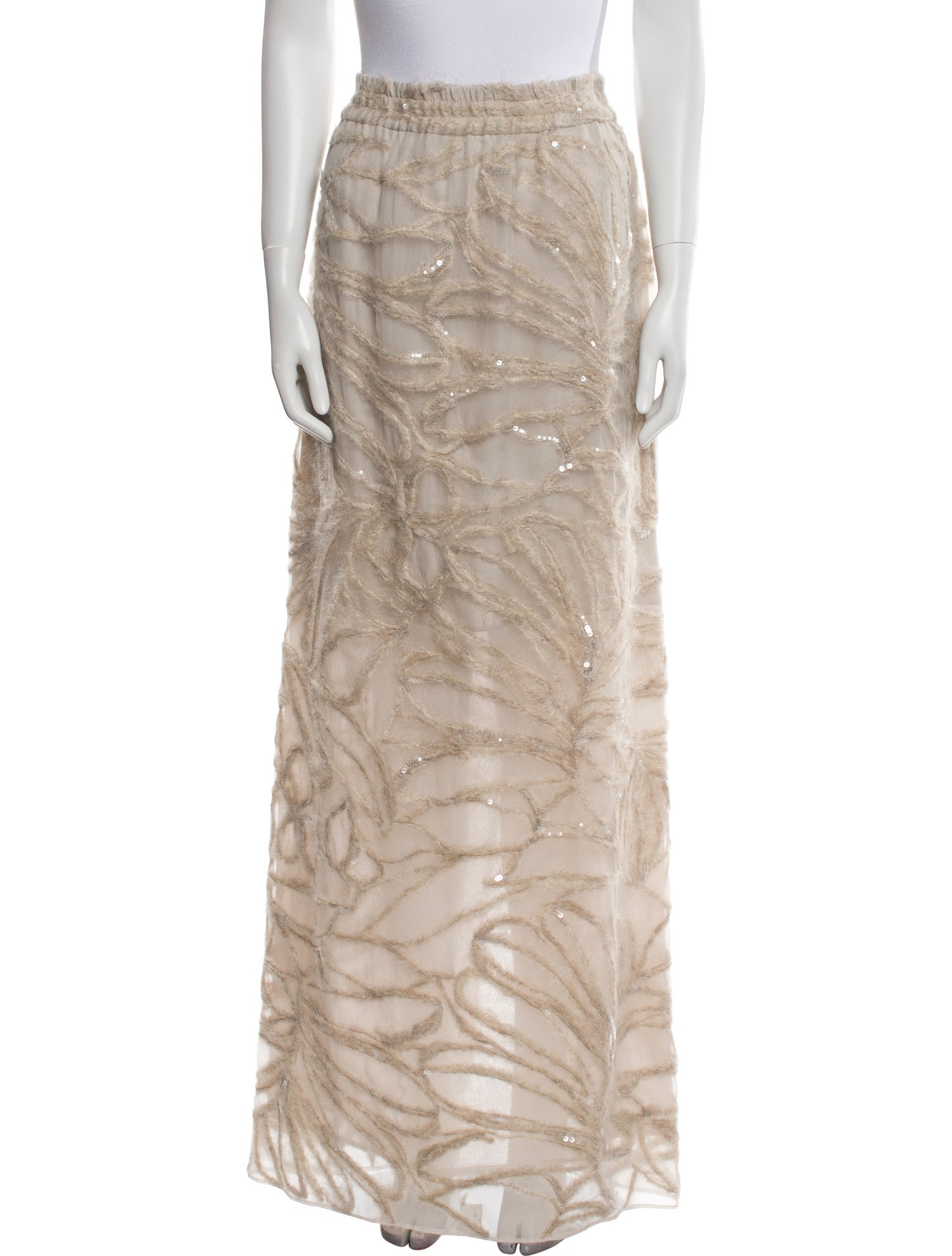 Brunello Cucinelli Silk Long Skirt