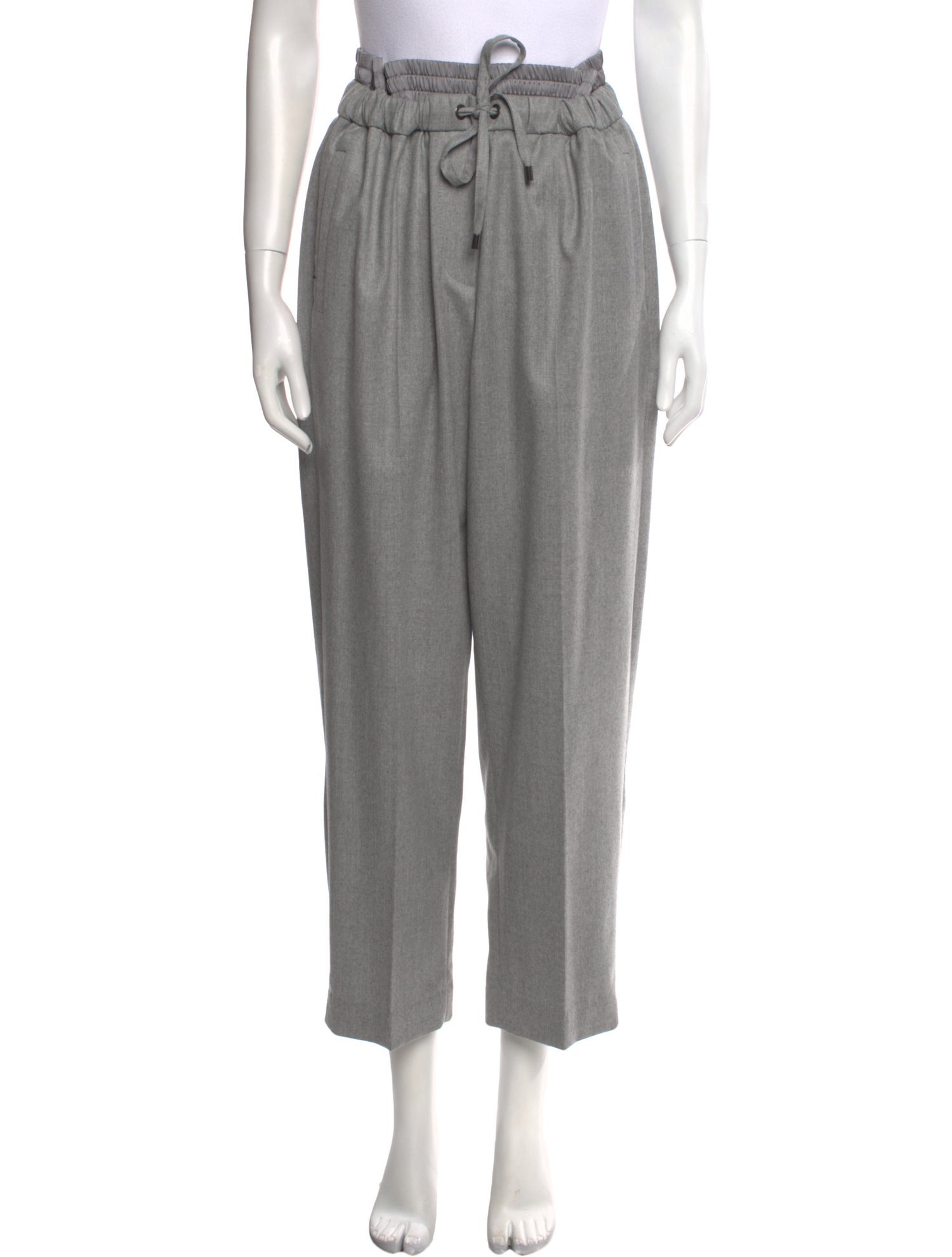 Brunello Cucinelli Virgin Wool Straight Leg Pants