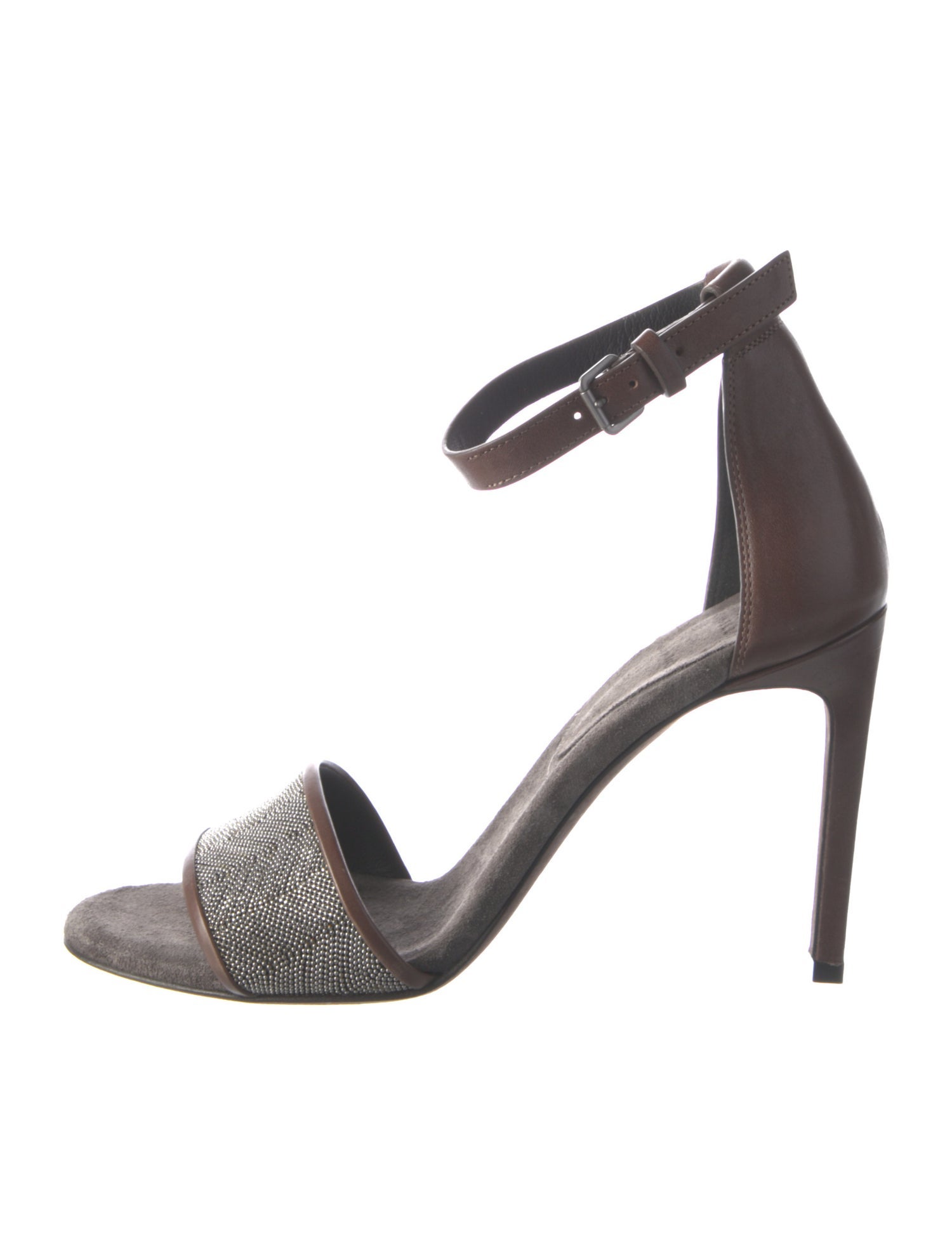 Brunello Cucinelli Monili Leather Sandals