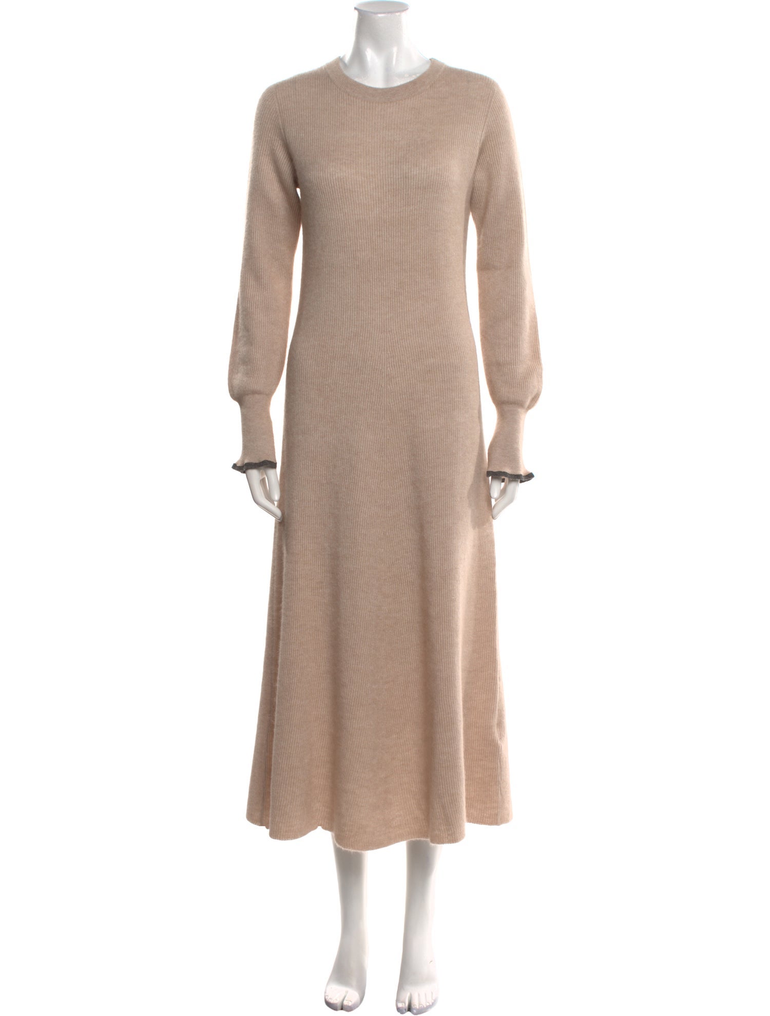 Brunello Cucinelli Crew Neck Long Dress