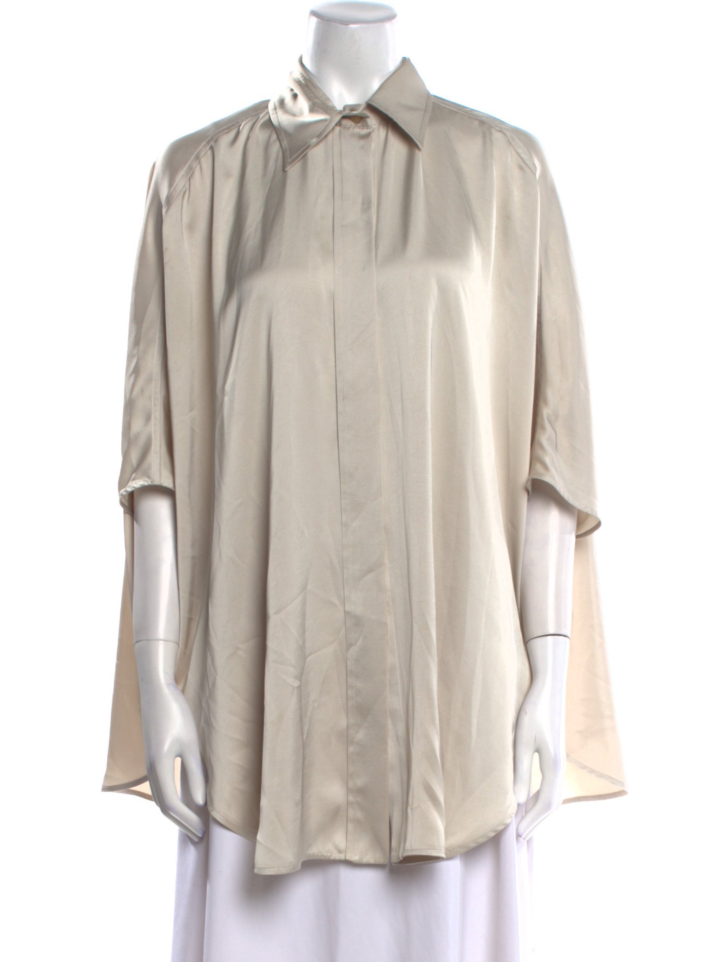 Brunello Cucinelli Long Sleeve Button-Up Top