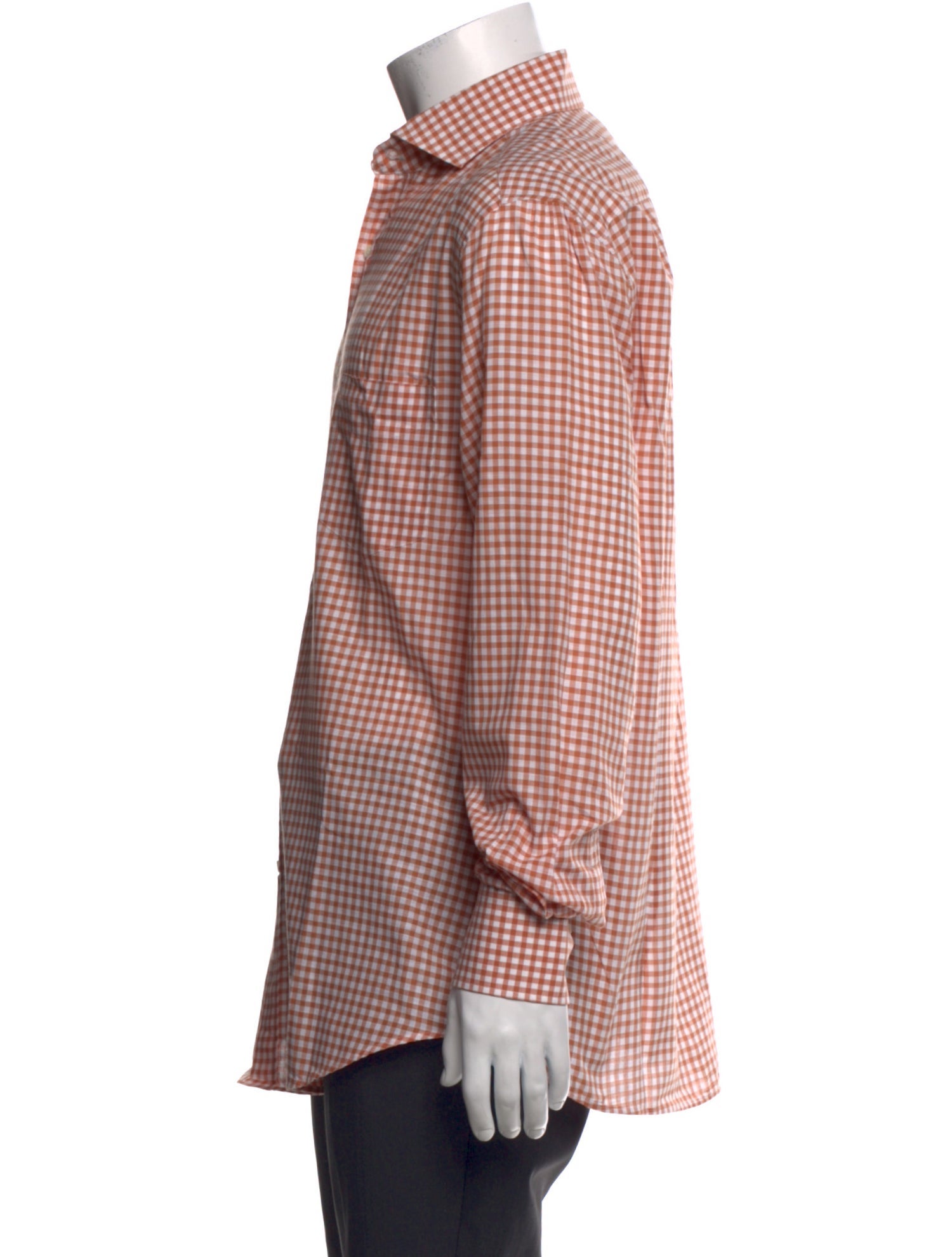 Brunello Cucinelli Plaid Print Long Sleeve Dress Shirt