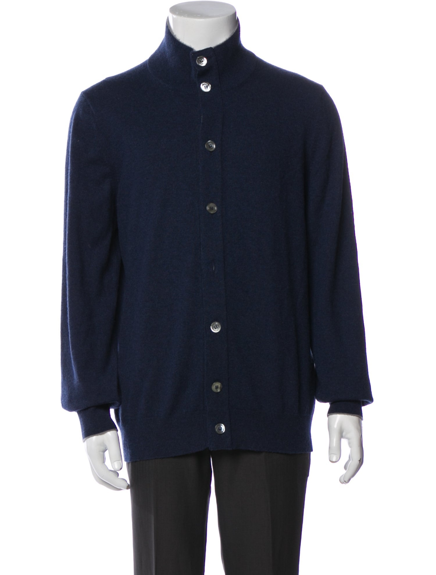 Brunello Cucinelli Cashmere Mock Neck Cardigan