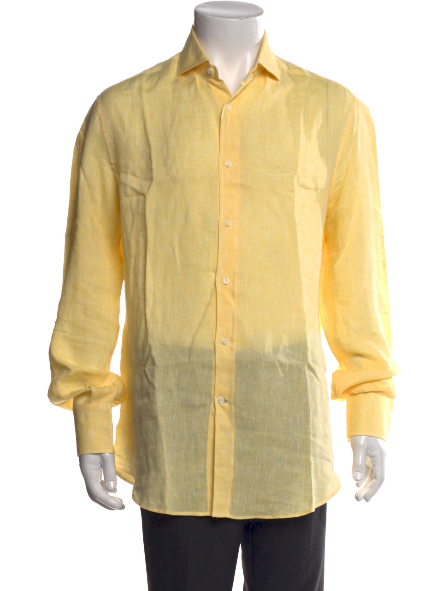 Brunello Cucinelli Linen Long Sleeve Dress Shirt