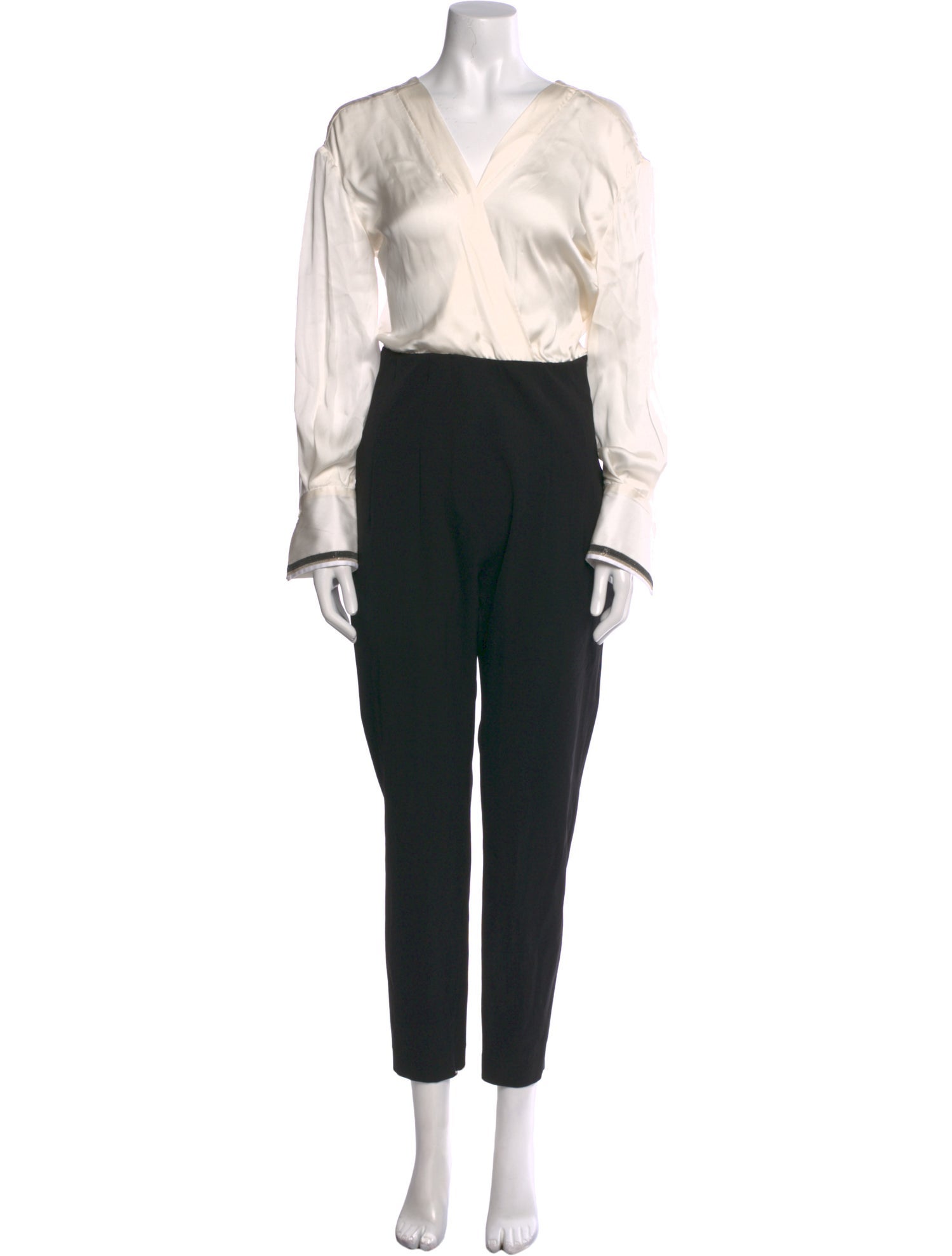 Brunello Cucinelli Silk V-Neck Jumpsuit