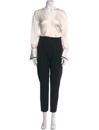 Brunello Cucinelli Silk V-Neck Jumpsuit