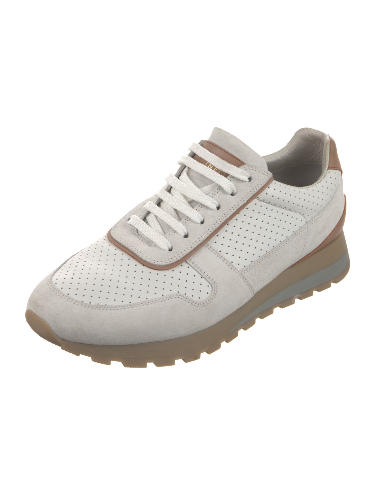 Brunello Cucinelli Leather Printed Athletic Sneakers