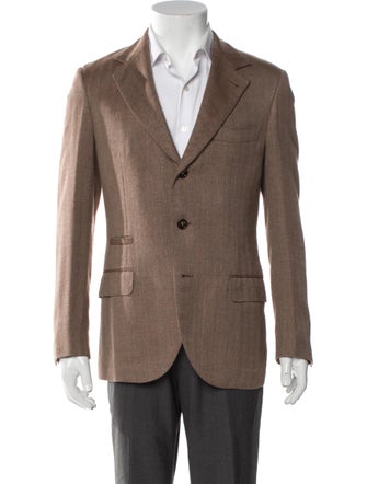 Brunello Cucinelli Wool Tweed Pattern Blazer