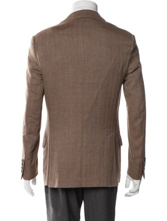 Brunello Cucinelli Wool Tweed Pattern Blazer