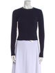 Brunello Cucinelli Crew Neck Long Sleeve Crop Top