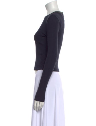 Brunello Cucinelli Crew Neck Long Sleeve Crop Top