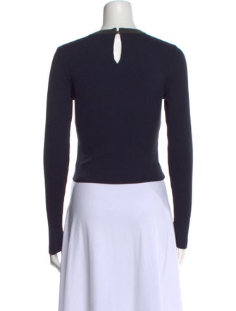 Brunello Cucinelli Crew Neck Long Sleeve Crop Top