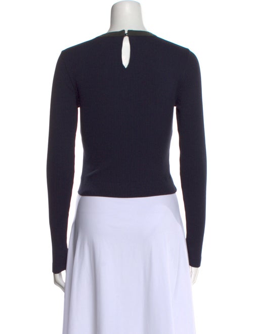 Brunello Cucinelli Crew Neck Long Sleeve Crop Top
