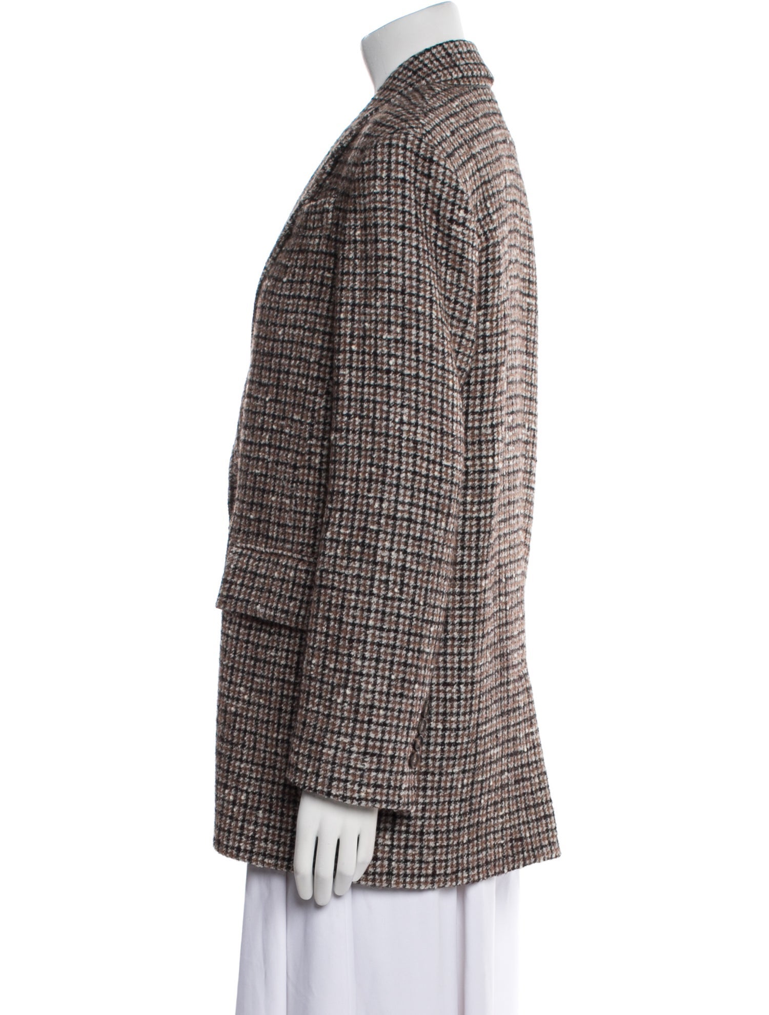 Brunello Cucinelli Wool Houndstooth Print Blazer