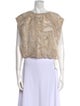 Brunello Cucinelli Silk Scoop Neck Crop Top