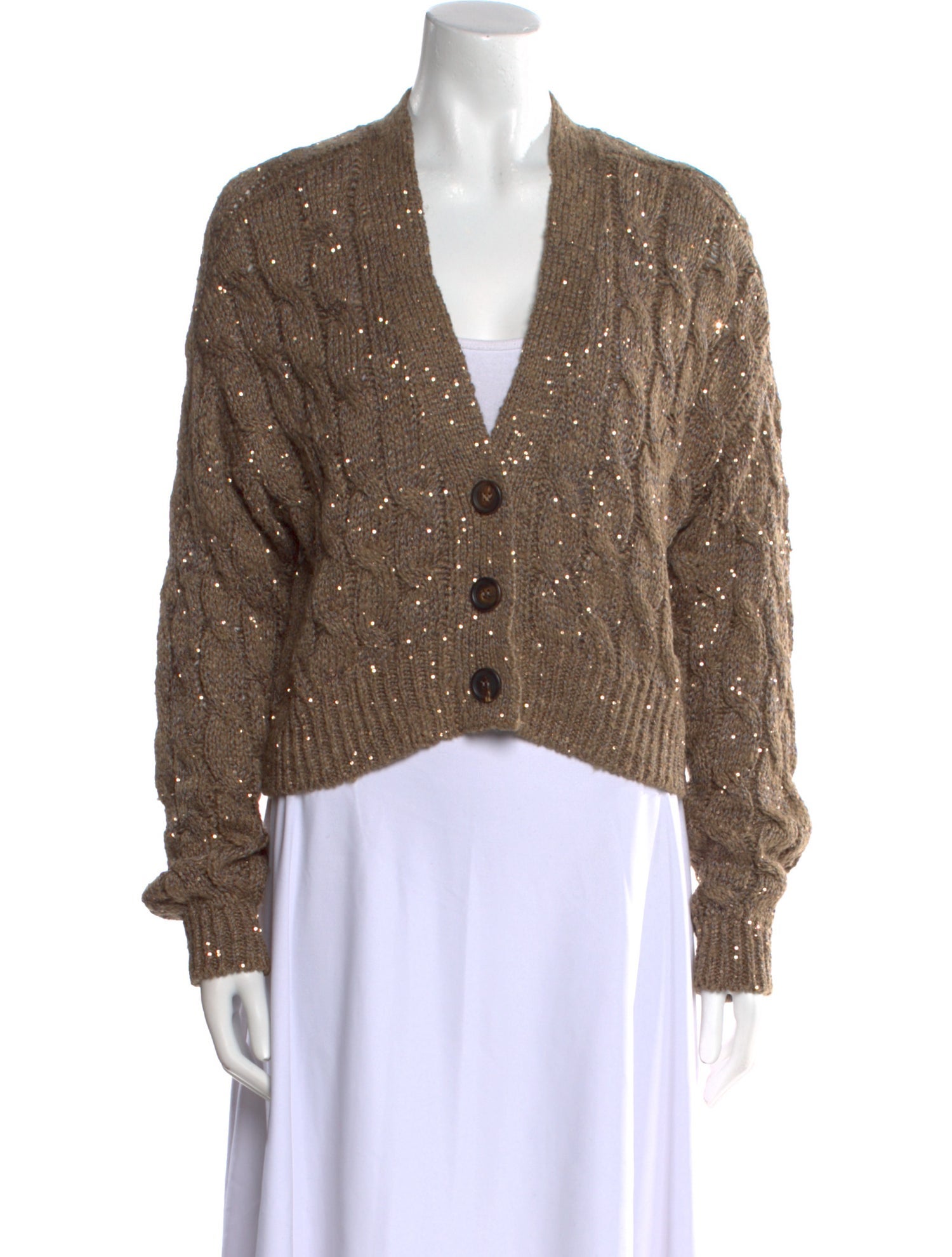 Brunello Cucinelli Silk V-Neck Sweater