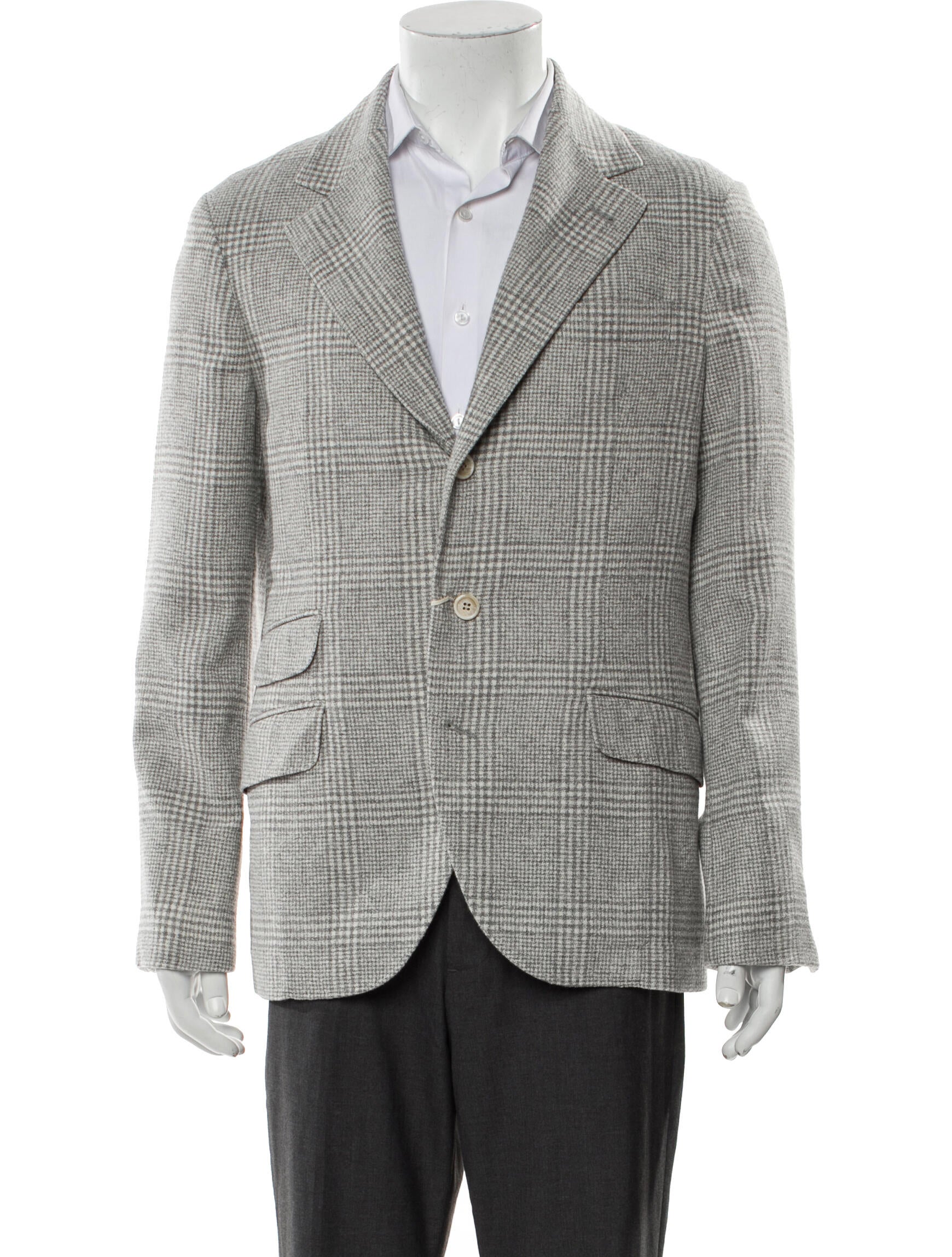 Brunello Cucinelli Wool Houndstooth Print Blazer w/ Tags
