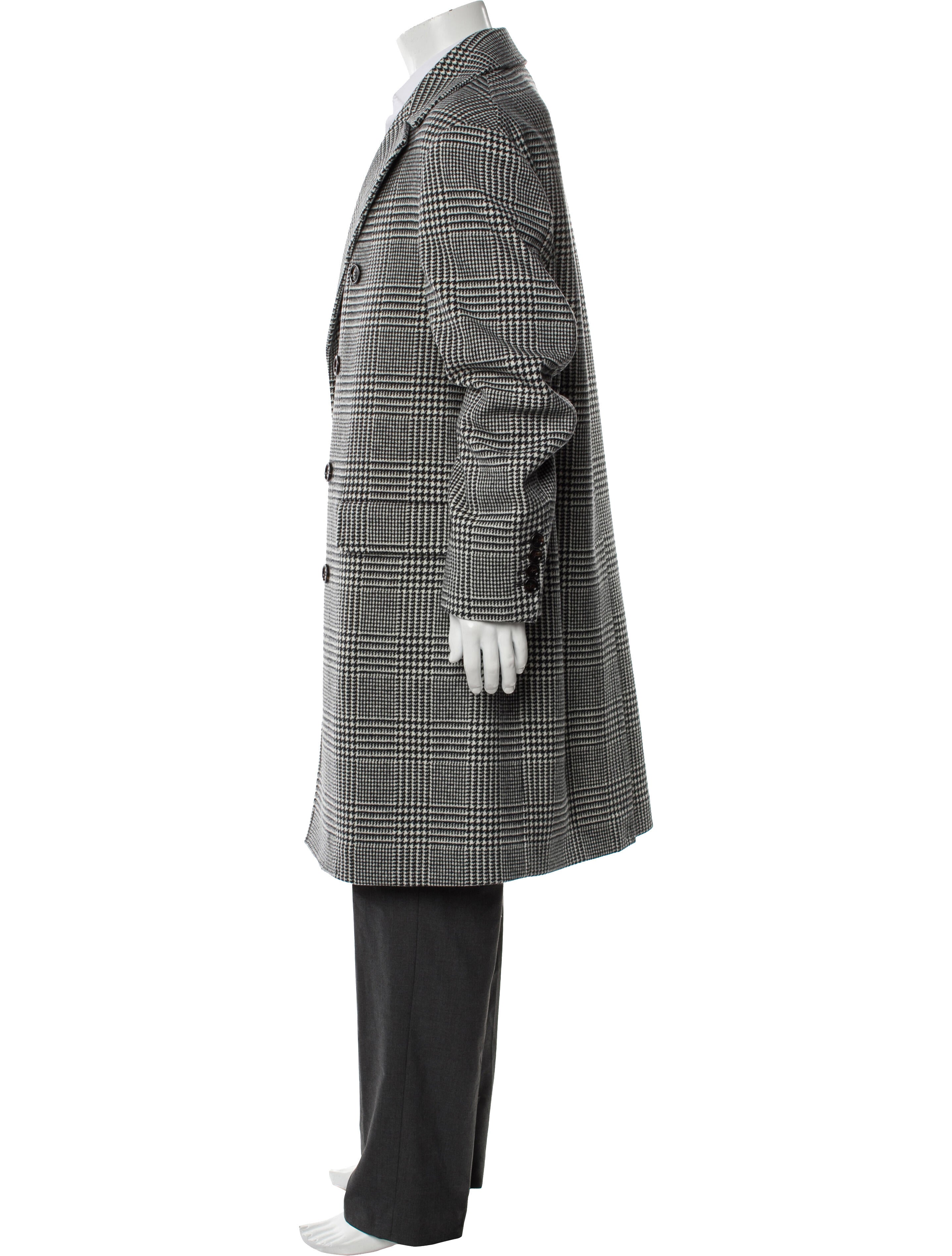Brunello Cucinelli Virgin Wool Houndstooth Print Peacoat w/ Tags