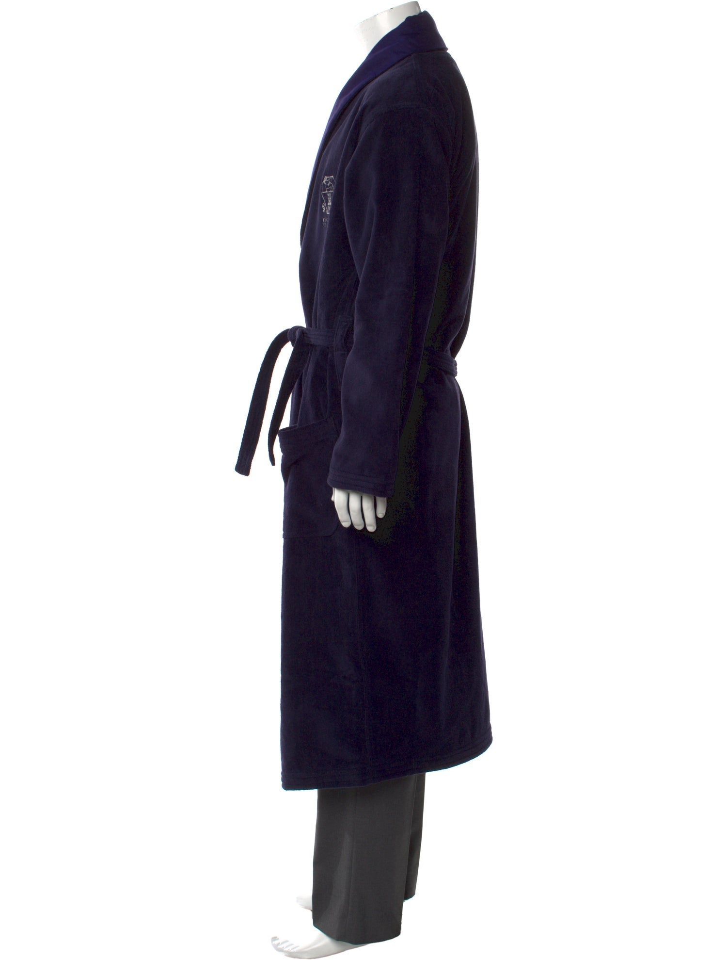 Brunello Cucinelli Colorblock Pattern Embroidered Accent Robe
