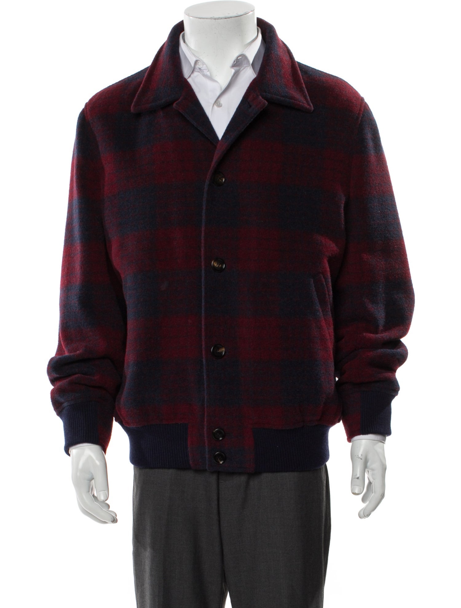 Brunello Cucinelli Virgin Wool Plaid Print Coat w/ Tags