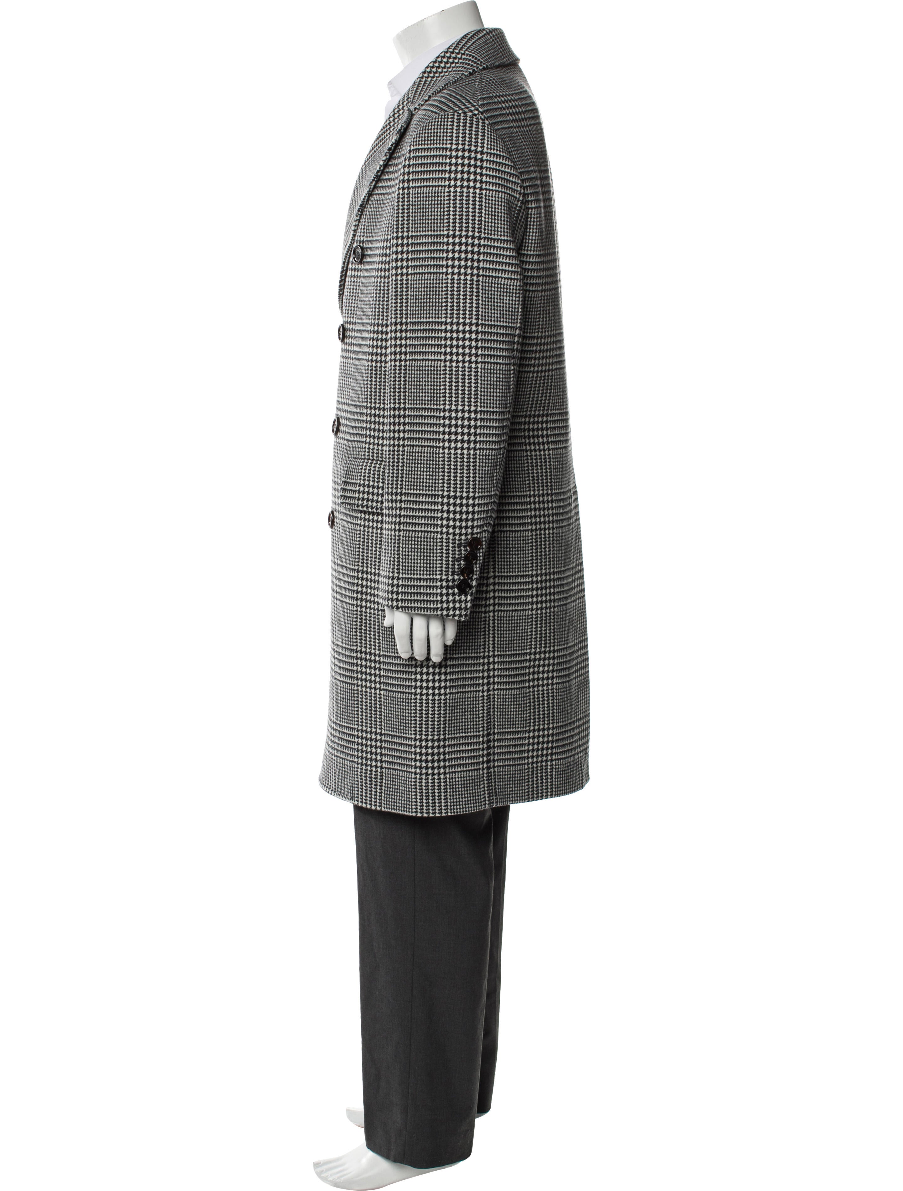 Brunello Cucinelli Virgin Wool Houndstooth Print Overcoat w/ Tags