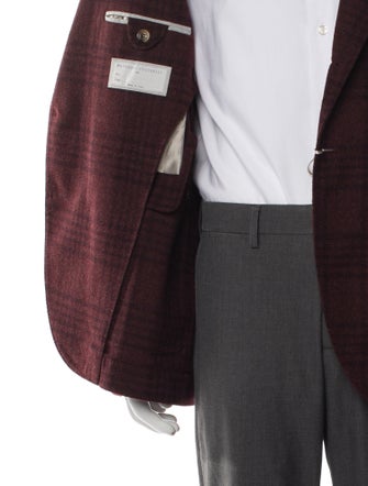 Brunello Cucinelli Wool Plaid Print Blazer