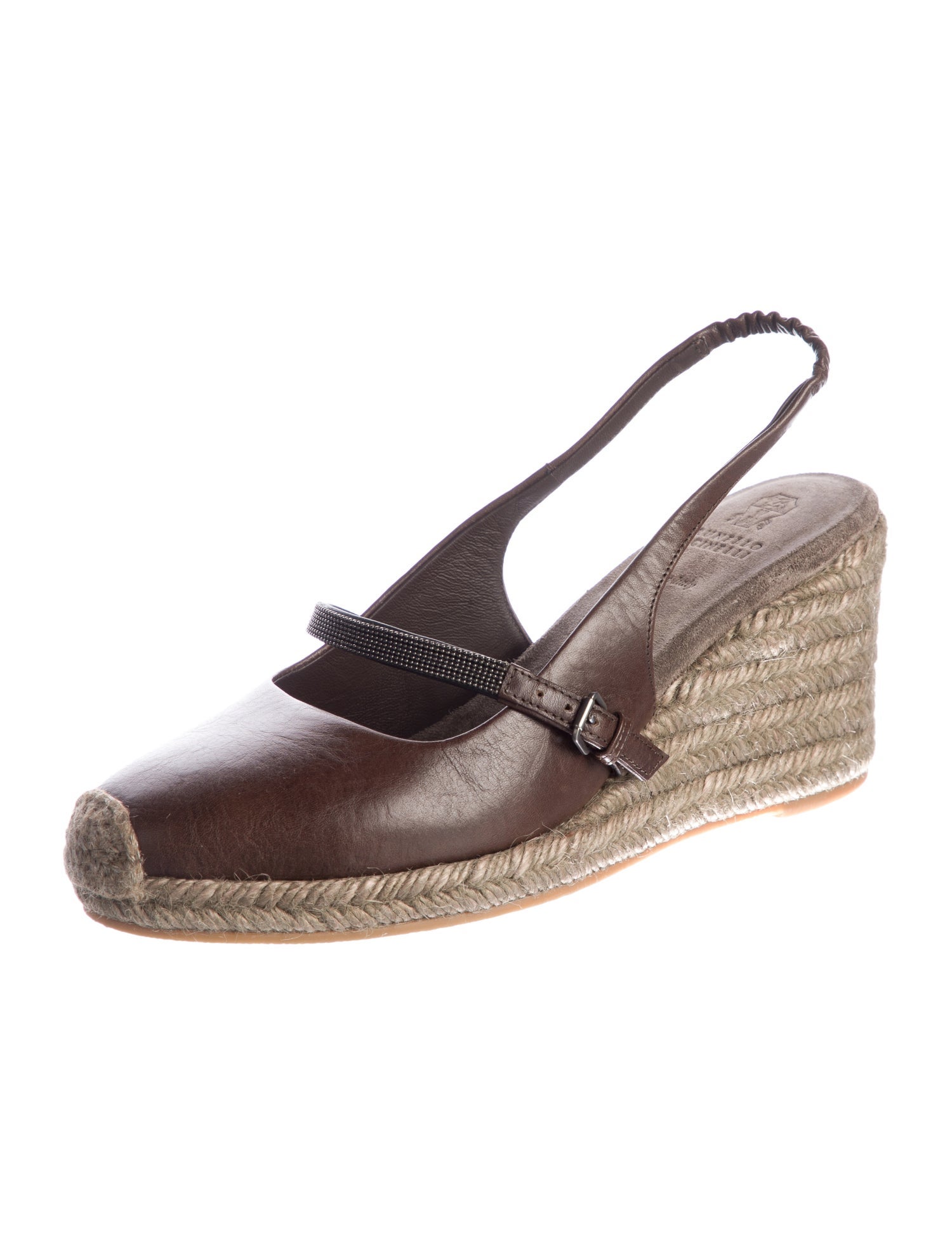 Brunello Cucinelli Leather Slingback Pumps