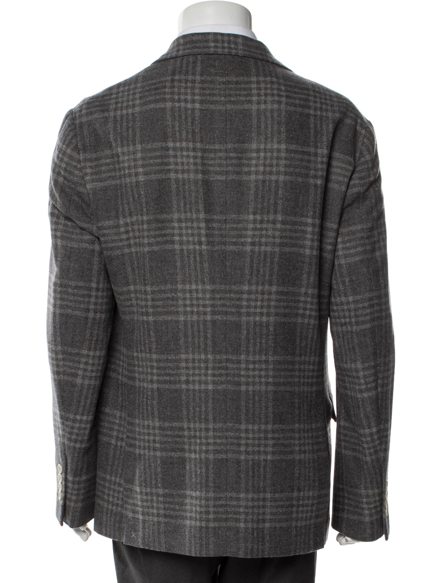 Brunello Cucinelli Wool Plaid Print Blazer w/ Tags