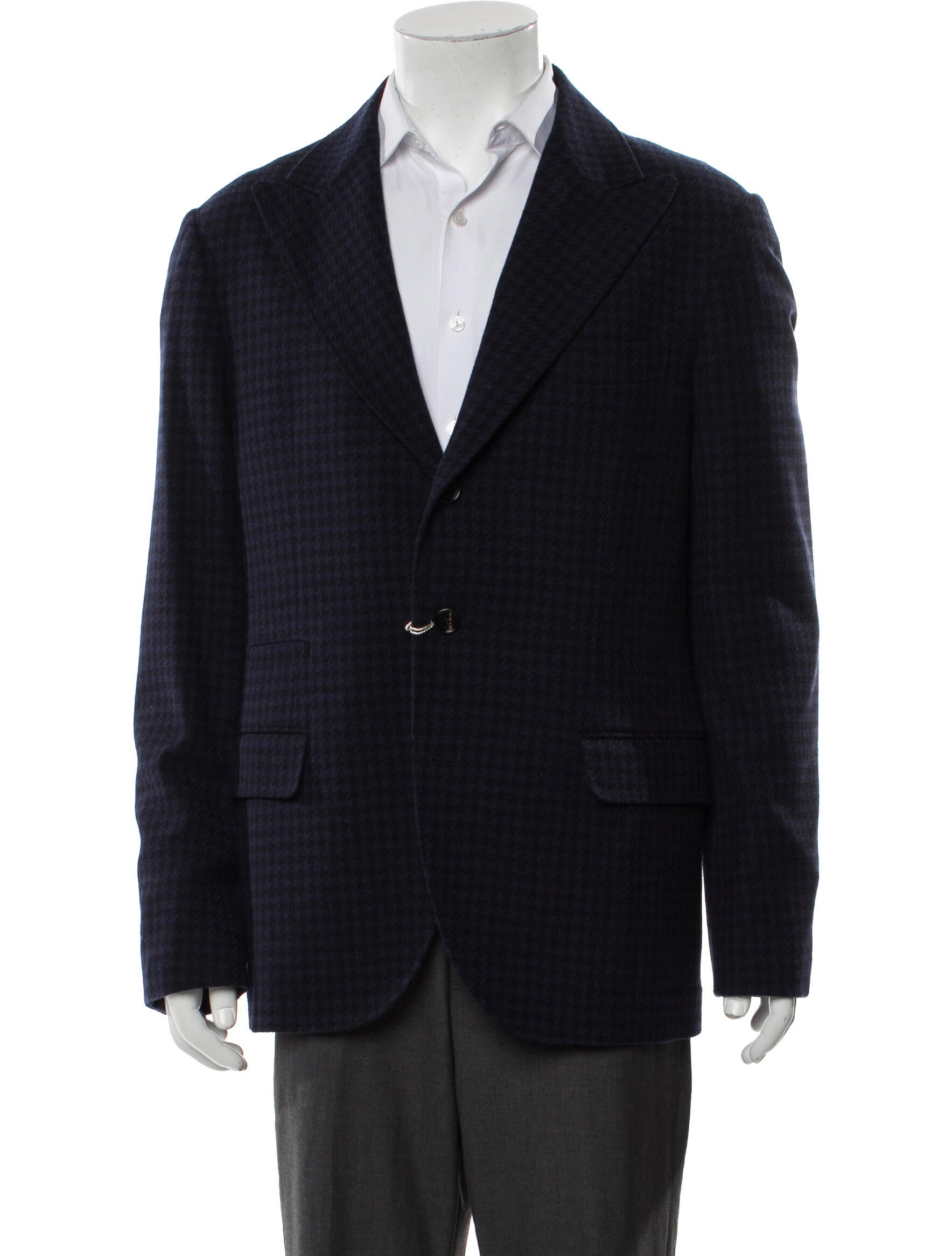 Brunello Cucinelli Virgin Wool Plaid Print Blazer w/ Tags