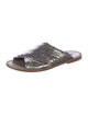 Brunello Cucinelli Monili Leather Slides