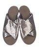 Brunello Cucinelli Monili Leather Slides