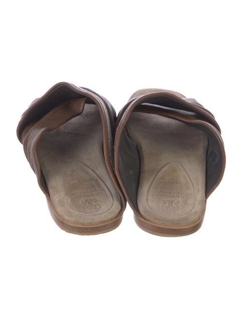 Brunello Cucinelli Monili Leather Slides