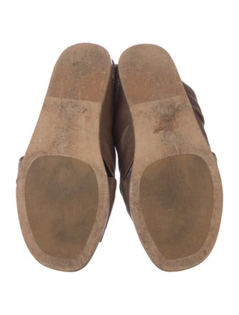 Brunello Cucinelli Monili Leather Slides